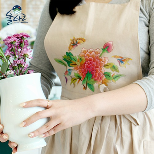 민화도안 앞치마 민화그리기모란꽃 DIY 그림그리기